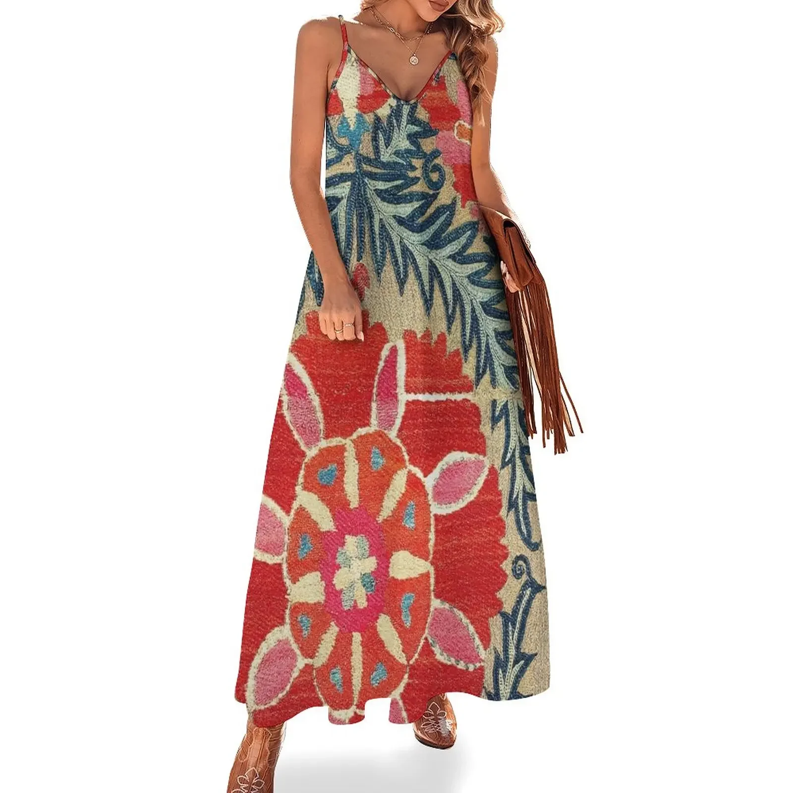 18th Century Suzani Fragment Print Sleeveless Dress dresses for women 2025 evening dresses ladies Dress
18th Century Suzani Fragment Print Sleeveless Dress dresses for women 2025 evening dresses ladies Dress