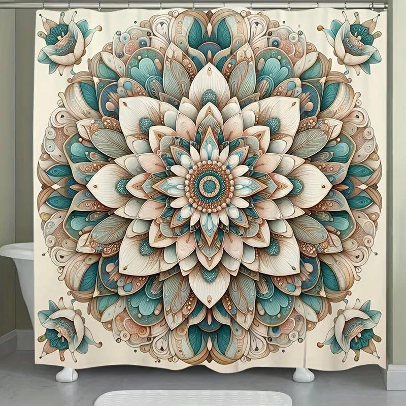 Decorative Mandala Floral Shower Curtain Boho Teal Blue Geometric Bathroom Decor 180x180cm Spa Tapestry Curtain
Decorative Mandala Floral Shower Curtain Boho Teal Blue Geometric Bathroom Decor 180x180cm Spa Tapestry Curtain