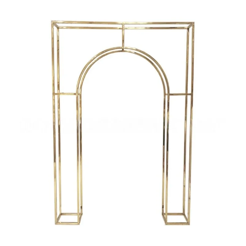 Gold electroplated wedding wrought iron geometric new silk flower arch
Gold electroplated wedding wrought iron geometric new silk flower arch