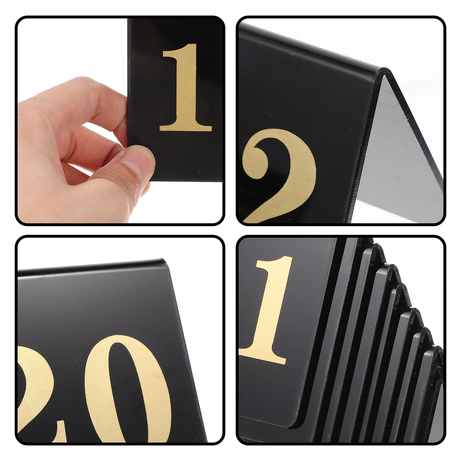 10pcs Shape Acrylic Double Sided Table Numbers Acrylic Table Numbers For Wedding Black Banquet Seat for Events
10pcs Shape Acrylic Double Sided Table Numbers Acrylic Table Numbers For Wedding Black Banquet Seat for Events