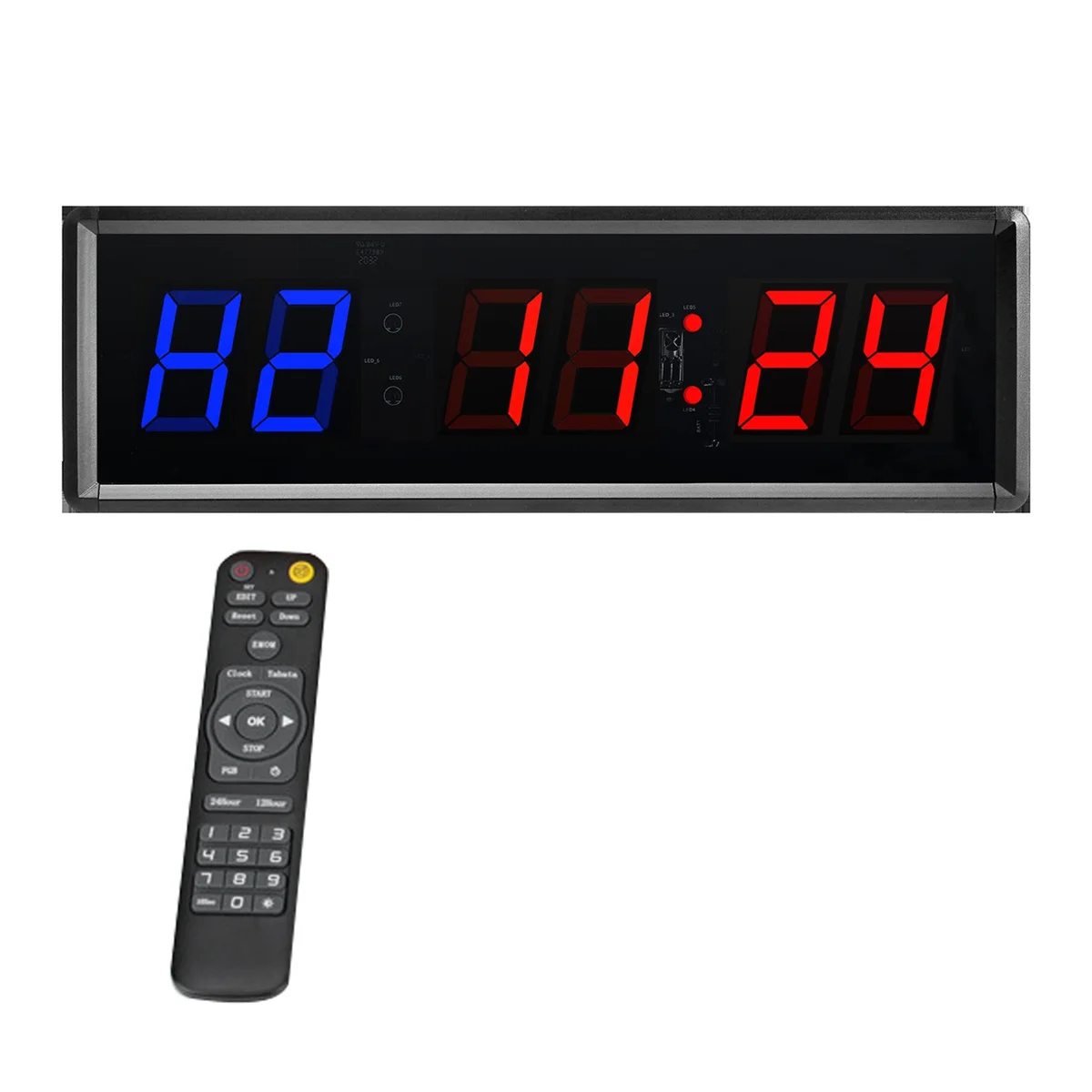 1.5 Inch 6 Digit Gym Timer,LED Interval Timer Digital Countdown Clock Fitness Timer Gym,EU Plug
1.5 Inch 6 Digit Gym Timer,LED Interval Timer Digital Countdown Clock Fitness Timer Gym,EU Plug
