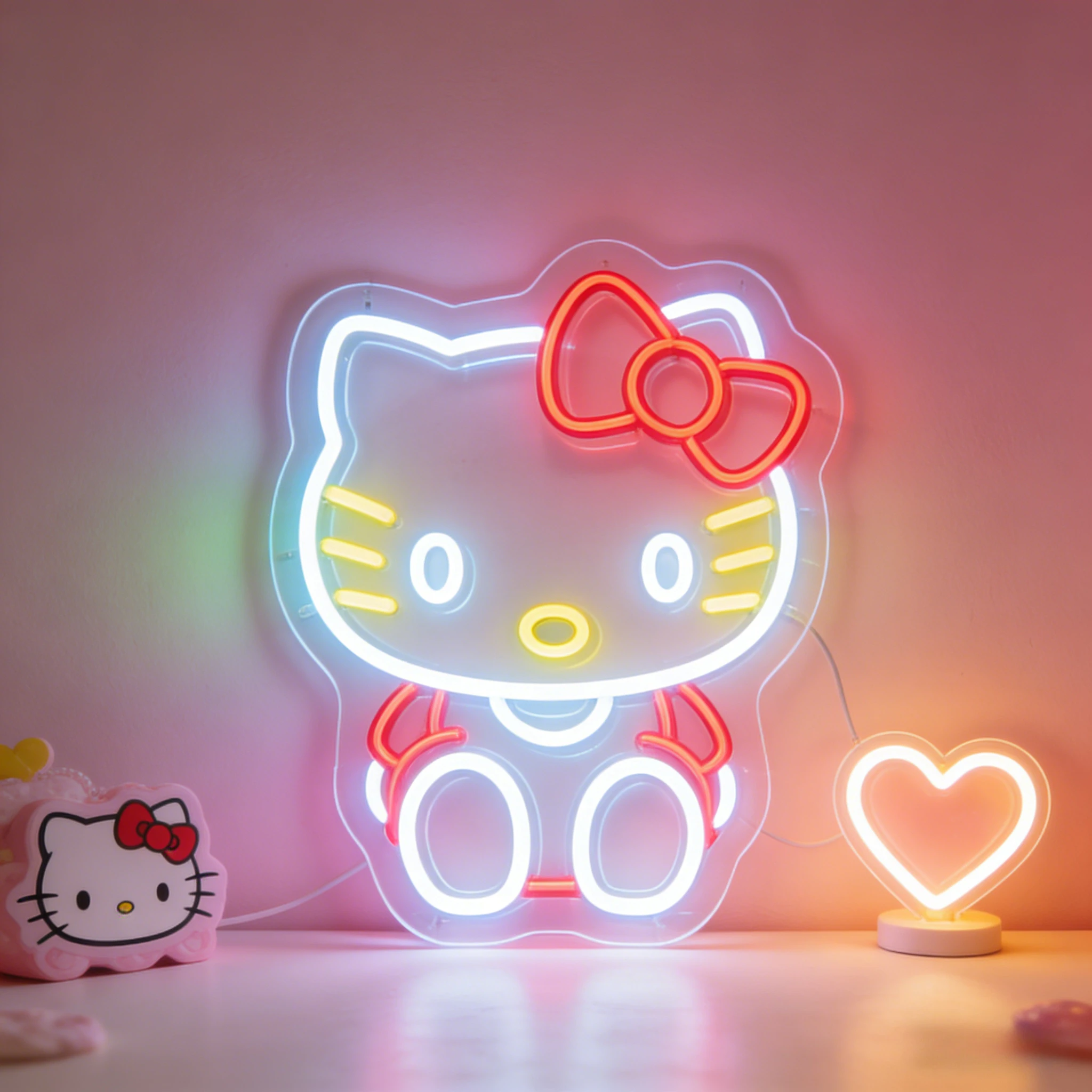 Hello Kitty Sitting Pose Neon Sign LED USB Dimmable Bow Wall Art for Bedroom Decor Kawaii Birthday Gift Aesthetic Night Light
Hello Kitty Sitting Pose Neon Sign LED USB Dimmable Bow Wall Art for Bedroom Decor Kawaii Birthday Gift Aesthetic Night Light