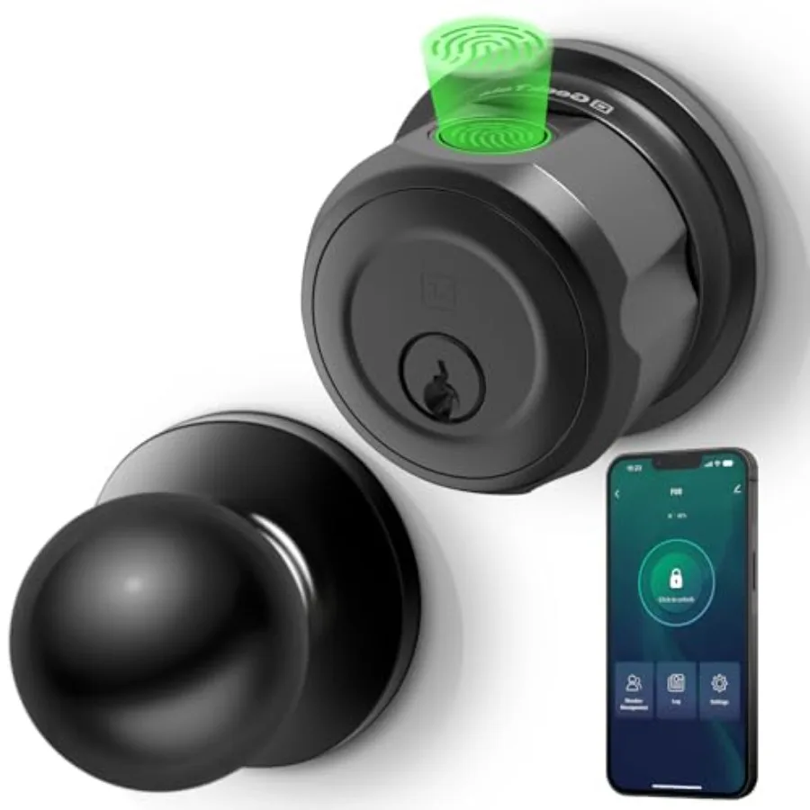 Fingerprint Deadbolt with Passage Door Knob Fingerprint Door Knob Smart Deadbolt Lock Smart Door Lock Twist to Lockand
Fingerprint Deadbolt with Passage Door Knob Fingerprint Door Knob Smart Deadbolt Lock Smart Door Lock Twist to Lockand
