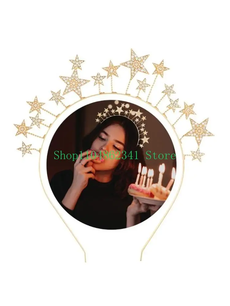 652F Star Cosplay Party Headband Baroque Hair Hoop Bride Woman Spring Summer Wedding Party Headwear
652F Star Cosplay Party Headband Baroque Hair Hoop Bride Woman Spring Summer Wedding Party Headwear