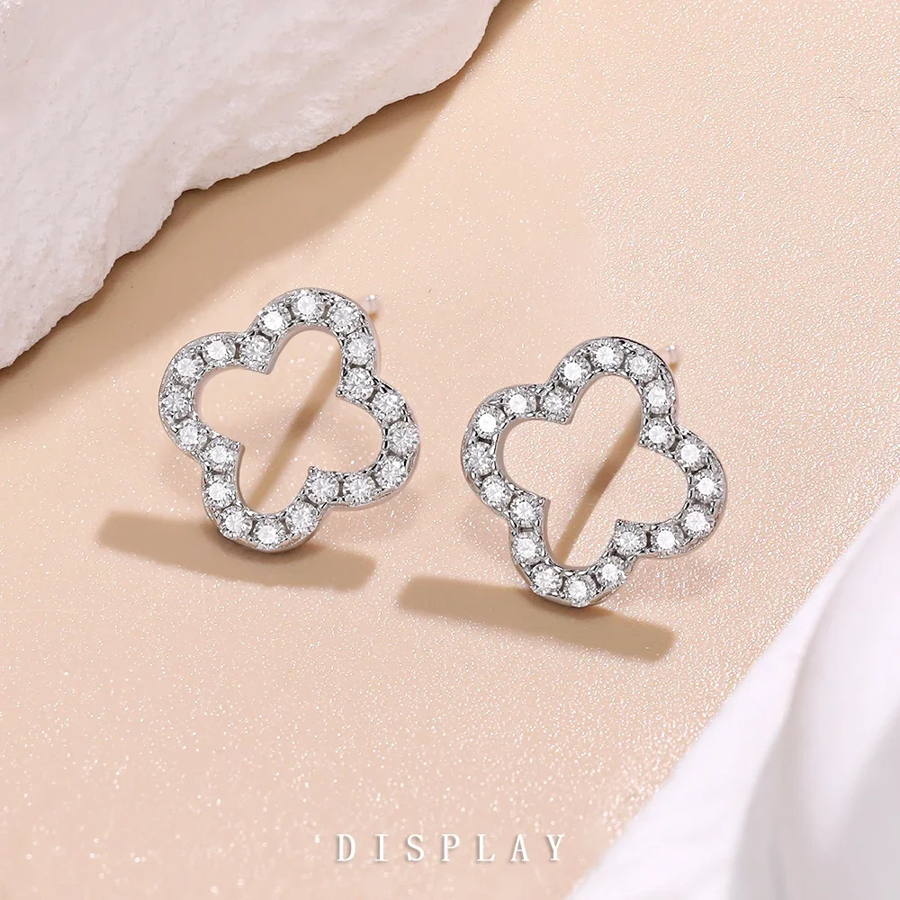 M-JAJA Moissanite Stud Earrings 100% S925 Sterling Silver Diamond Four-leaf Clover Earrings for Women 2025 Trend Jewelry Gift
M-JAJA Moissanite Stud Earrings 100% S925 Sterling Silver Diamond Four-leaf Clover Earrings for Women 2025 Trend Jewelry Gift