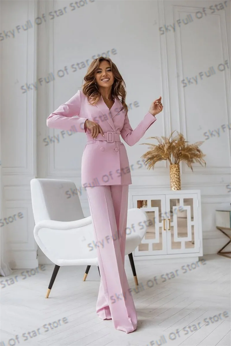 Pink Elegant Women Suit Set Customized 2 Pcs Blazer+Pants Trousers Belted Formal Office Lady Jacket Cotton Wedding Prom Dress
Pink Elegant Women Suit Set Customized 2 Pcs Blazer+Pants Trousers Belted Formal Office Lady Jacket Cotton Wedding Prom Dress