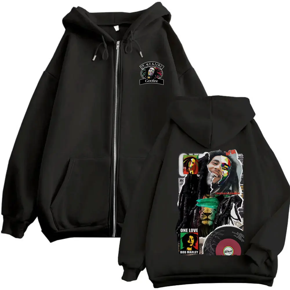 Reggae Bob Marley One Love Zipper Hoodie Men Womne Vintage Casual Oversized Zip Up Hoodies Men's Fashion Pop Music Streetwear
Reggae Bob Marley One Love Zipper Hoodie Men Womne Vintage Casual Oversized Zip Up Hoodies Men's Fashion Pop Music Streetwear
