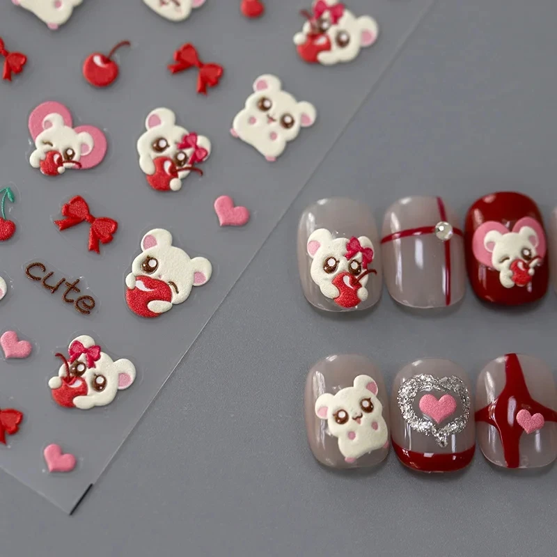 Самоклеящиеся 5D-наклейки для ногтей с рельефным рисунком: милые 3D-декали для маникюра оптом, очаровательные мультяшные красные вишни, бантики, хомячки
Самоклеящиеся 5D-наклейки для ногтей с рельефным рисунком: милые 3D-декали для маникюра оптом, очаровательные мультяшные красные вишни, бантики, хомячки
