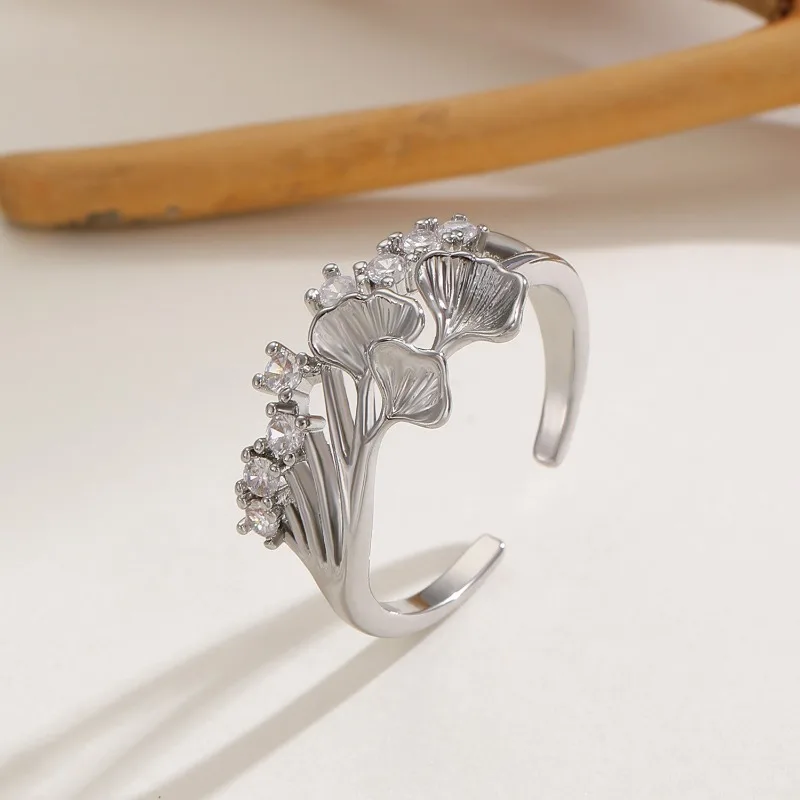 Fashion Women's French Zircon Ginkgo Leaf Ring, Trendy INS Jewelry Accessories, Light Luxury Sweet Romantic Casual Jewelry Ring
Fashion Women's French Zircon Ginkgo Leaf Ring, Trendy INS Jewelry Accessories, Light Luxury Sweet Romantic Casual Jewelry Ring