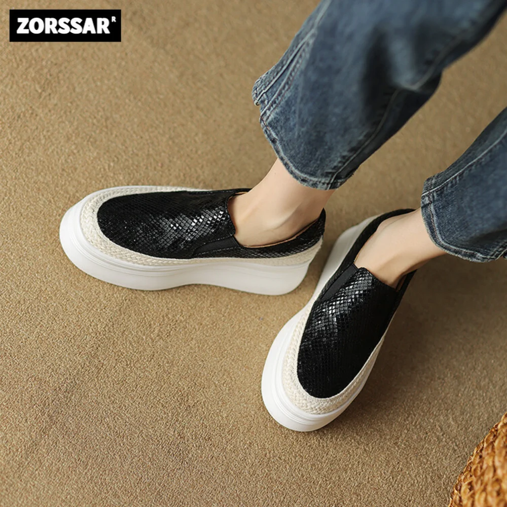 2024 New Cow Leather Round Toe Med Heels Spring Shoes Handmade All-match Design Fashion Slip On Sporty Vulcanized Shoes
2024 New Cow Leather Round Toe Med Heels Spring Shoes Handmade All-match Design Fashion Slip On Sporty Vulcanized Shoes