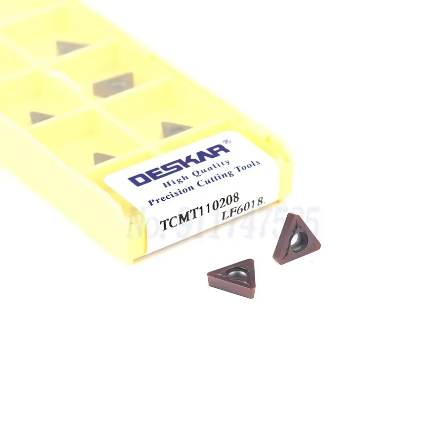 TCMT110204/110208 TCMT16T304/16T308 LF6018 CNC Lathe Triangle Turning Inserts Internal Cutting Tools Processing Stainless Steel
TCMT110204/110208 TCMT16T304/16T308 LF6018 CNC Lathe Triangle Turning Inserts Internal Cutting Tools Processing Stainless Steel