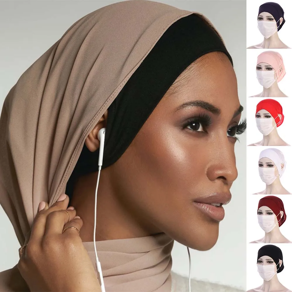 Women's Headscarf Hat Muslim Hijab Cap with Ear Hole Solid Color Soft Breathable Comfortable Pullover Hat Islamic Headwear
Women's Headscarf Hat Muslim Hijab Cap with Ear Hole Solid Color Soft Breathable Comfortable Pullover Hat Islamic Headwear