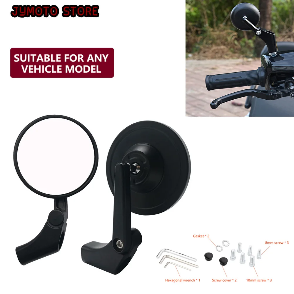 Motorcycle Rear View Mirror 1 Pair 8mm 10mm Universal Handle Bar Side Mirrors Adjustable CNC Retro Round Handlebar End Rearview
Motorcycle Rear View Mirror 1 Pair 8mm 10mm Universal Handle Bar Side Mirrors Adjustable CNC Retro Round Handlebar End Rearview