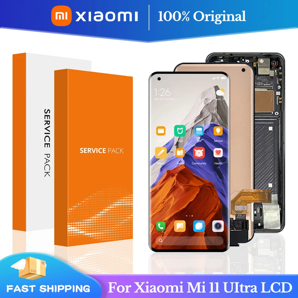 6.81" Original For Xiaomi mi 11 ultra LCD Display Touch Panel Screen Digitizer + frame Assembly For Xiaomi11 Ultra M2102K1G LCD
6.81" Original For Xiaomi mi 11 ultra LCD Display Touch Panel Screen Digitizer + frame Assembly For Xiaomi11 Ultra M2102K1G LCD