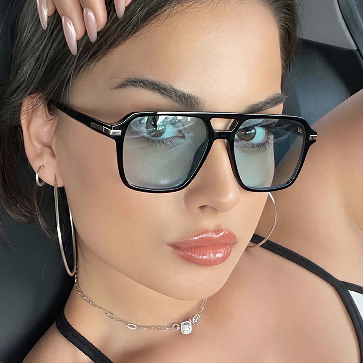 Square Women Sunglasses Retro Large Frame Men Sunglasses Fashionable Black Lens Glasses Travel Driving Punk Aviator Sunglasses
Square Women Sunglasses Retro Large Frame Men Sunglasses Fashionable Black Lens Glasses Travel Driving Punk Aviator Sunglasses