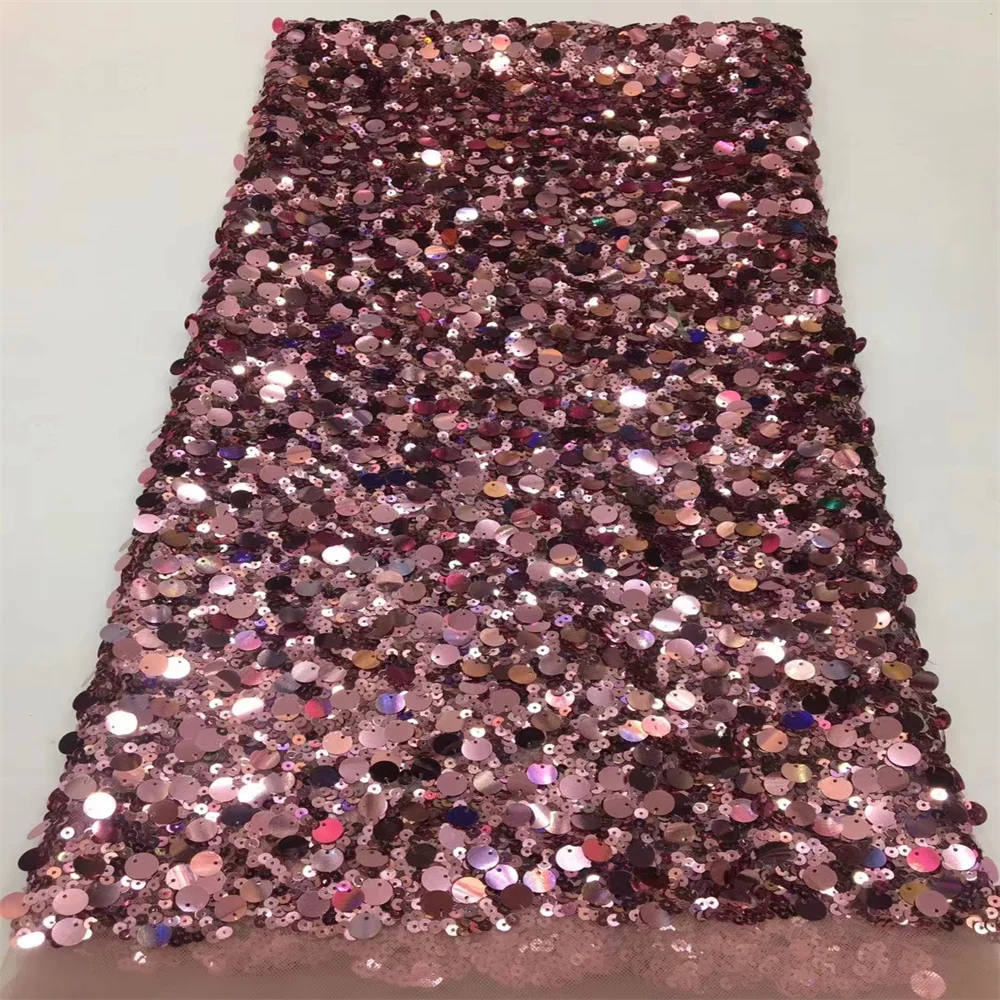 New Luxury African Fabrics Embroidery Lace With Sequins For Women Sewing Party Dresses Pink Nigerian 5 Yards Mesh Lace 3-1XX1550
New Luxury African Fabrics Embroidery Lace With Sequins For Women Sewing Party Dresses Pink Nigerian 5 Yards Mesh Lace 3-1XX1550