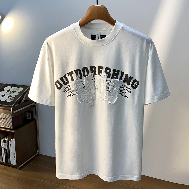 Fashionable printed short sleeved T-shirt for men in summer 2025, new high-end quality loose casual round neck breathable top
Fashionable printed short sleeved T-shirt for men in summer 2025, new high-end quality loose casual round neck breathable top