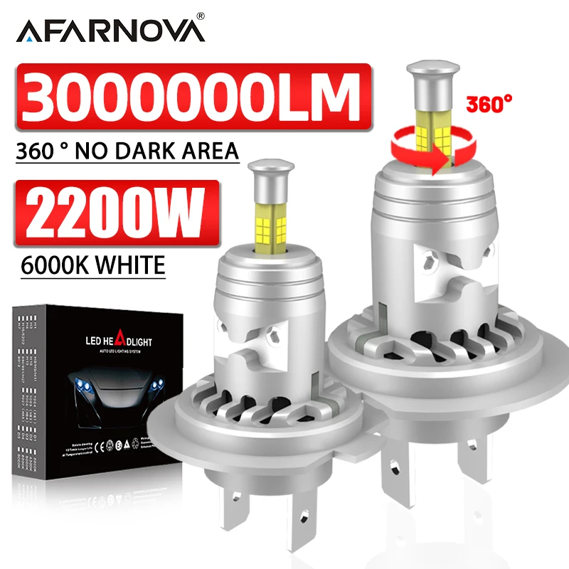2200W H7 LED Headlight Bulbs Canbus 6000K White Bulb 3000000LM CSP Chip Upgrade H7 LED Wireless Fan Turbo Cooling Plug&Play 2PCS
2200W H7 LED Headlight Bulbs Canbus 6000K White Bulb 3000000LM CSP Chip Upgrade H7 LED Wireless Fan Turbo Cooling Plug&Play 2PCS