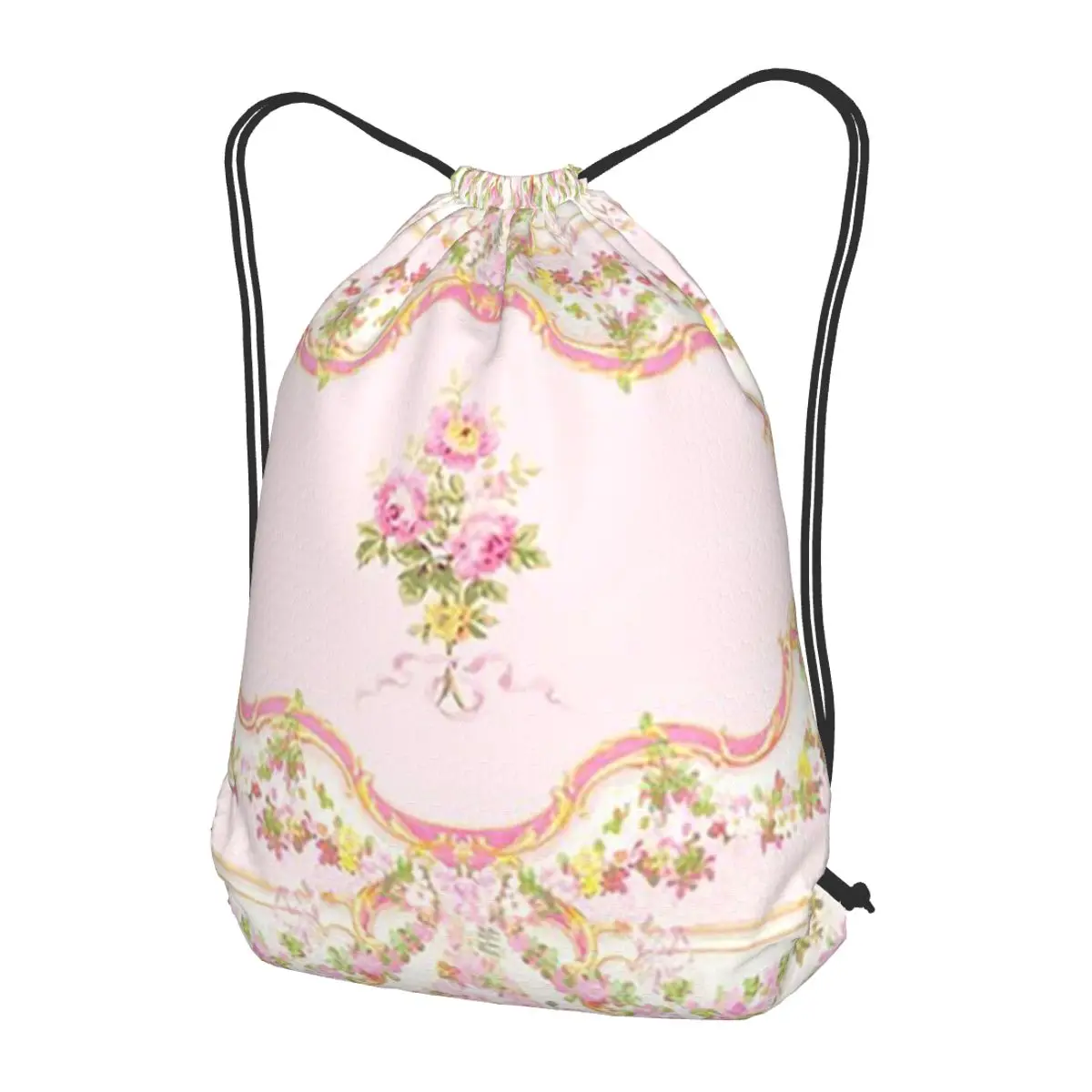French Rococo Pink Floral Watercolor Panel Backpacks Fashion Drawstring Bags Sundries Bag Book Bags for Man Woman School
French Rococo Pink Floral Watercolor Panel Backpacks Fashion Drawstring Bags Sundries Bag Book Bags for Man Woman School