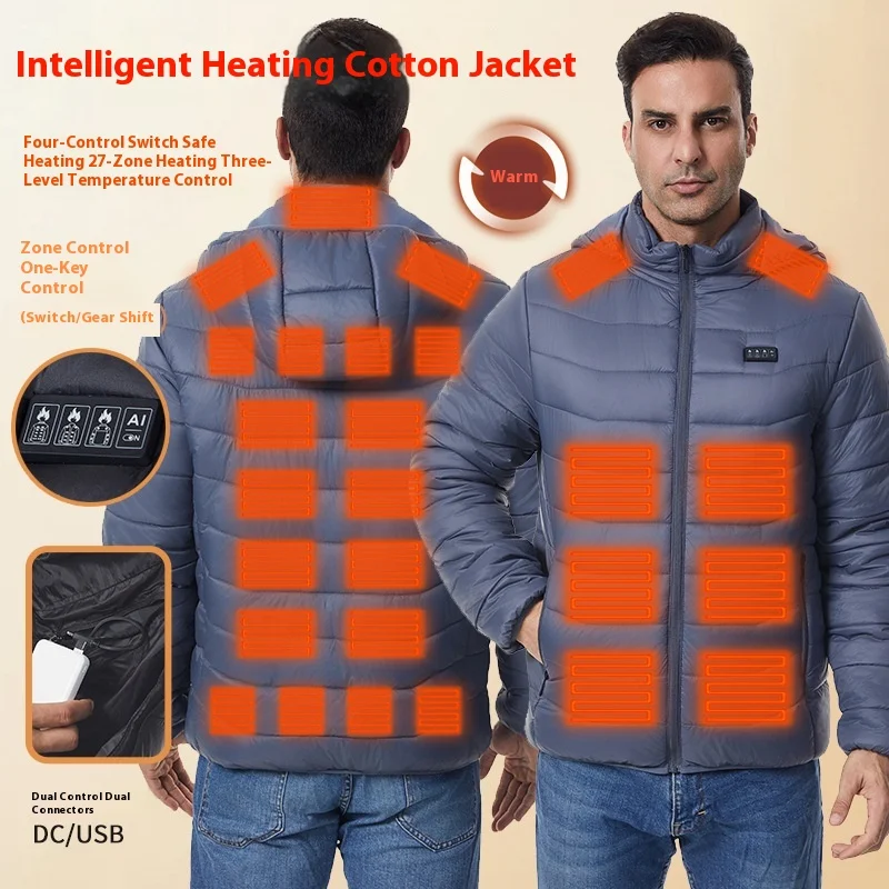 2025 New Men Winter Heating Apparel Intelligent Heating Cotton Jacket with 4 Controls 27 Zones Dual Controls Dual Connectors
2025 New Men Winter Heating Apparel Intelligent Heating Cotton Jacket with 4 Controls 27 Zones Dual Controls Dual Connectors