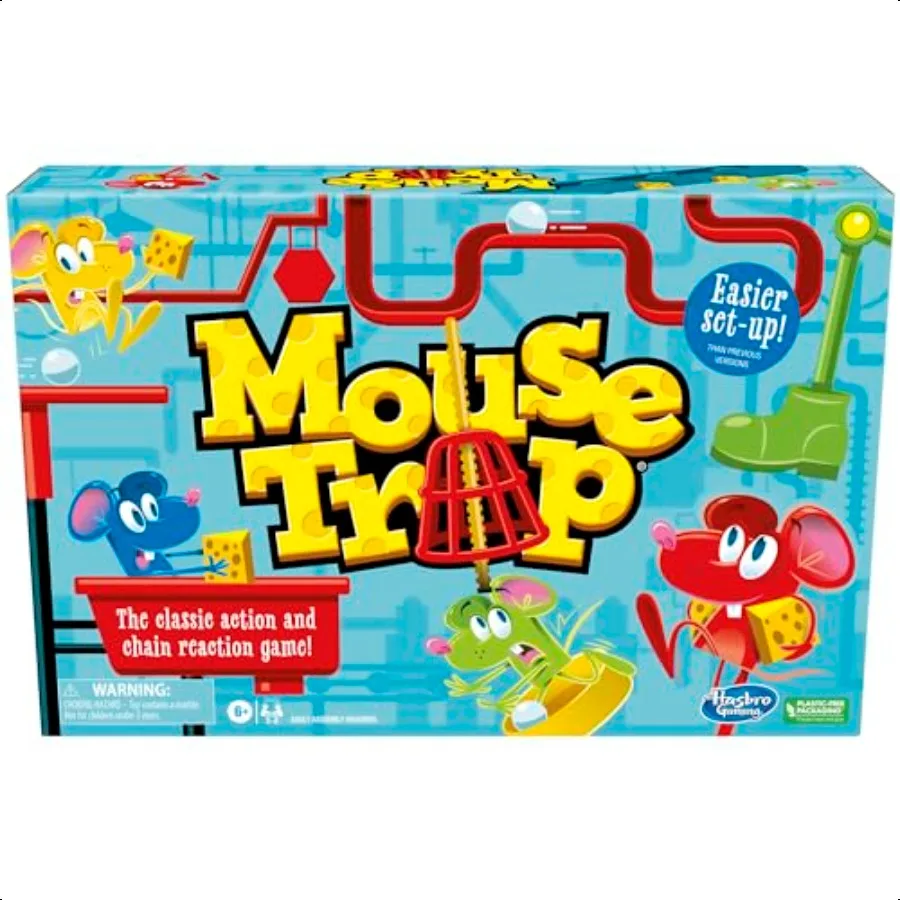 Hasbro Gaming Mouse Trap Настольная игра Семейные настольные игры для легче установить, чем предыдущие версии Игры для 24-го игроков Подарки в возрасте
Hasbro Gaming Mouse Trap Настольная игра Семейные настольные игры для легче установить, чем предыдущие версии Игры для 24-го игроков Подарки в возрасте