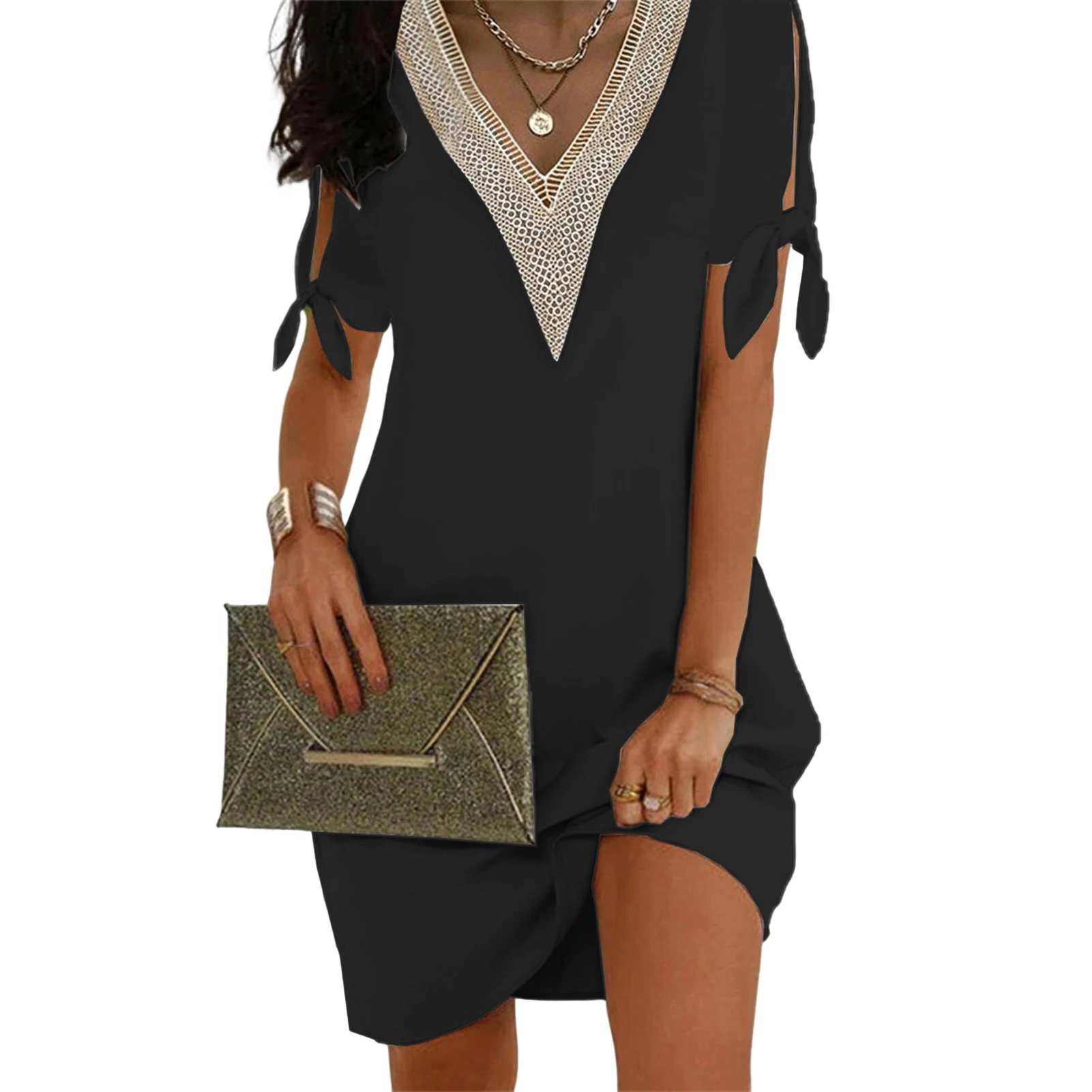 Summer Casual Dresses for Women Split Bowknot Design Short Sleeve Dresses for Party Night Out Holidays
Summer Casual Dresses for Women Split Bowknot Design Short Sleeve Dresses for Party Night Out Holidays