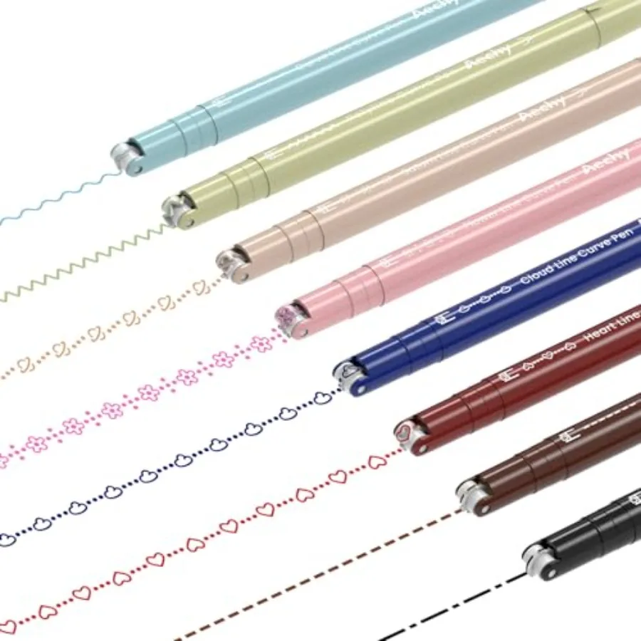 Colored Curve Highlighter Pens Set - 8 Different Shapes and 8 Colors Fine Tips for Writing, Journaling, Note Taking, Drawing, S
Colored Curve Highlighter Pens Set - 8 Different Shapes and 8 Colors Fine Tips for Writing, Journaling, Note Taking, Drawing, S