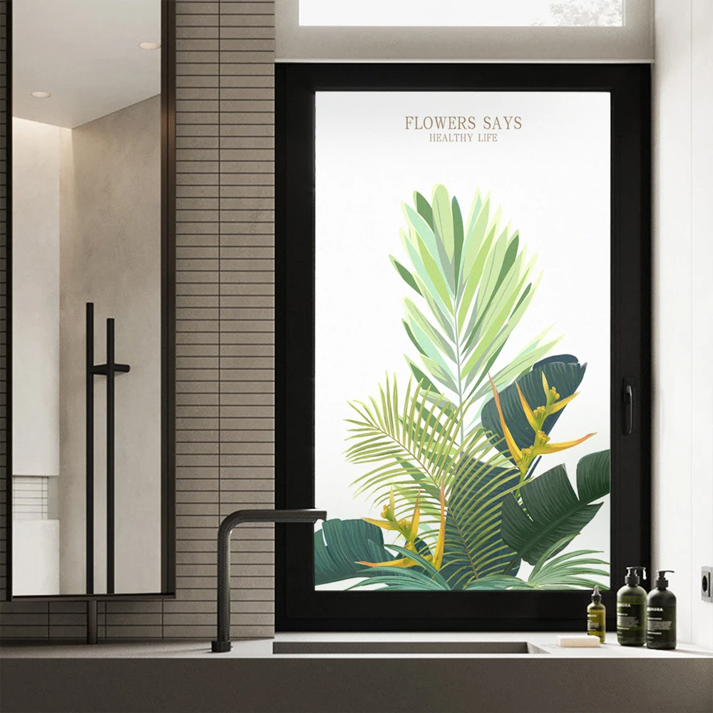 Privacy Glass Window Film Green Plant Pattern Glue-free Static Cling Glass Door Film Anti-UV Glass Window Sticker for Home
Privacy Glass Window Film Green Plant Pattern Glue-free Static Cling Glass Door Film Anti-UV Glass Window Sticker for Home