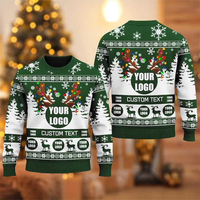 Christmas Sweater Custom Logo 3D Printed Man Ugly Christmas Sweater Diy Design Sweatshirt Custom Image Pullovers Unisex Tops
Christmas Sweater Custom Logo 3D Printed Man Ugly Christmas Sweater Diy Design Sweatshirt Custom Image Pullovers Unisex Tops