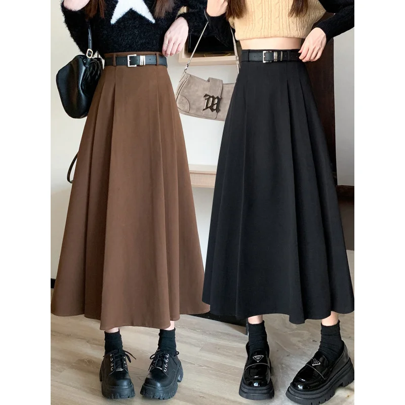 Retro Woolen Skirt Women's Autumn and Winter2024New Pleated Skirt High Waist Slimming Draping Temperament Umbrella Skirt Suit Sk
Retro Woolen Skirt Women's Autumn and Winter2024New Pleated Skirt High Waist Slimming Draping Temperament Umbrella Skirt Suit Sk