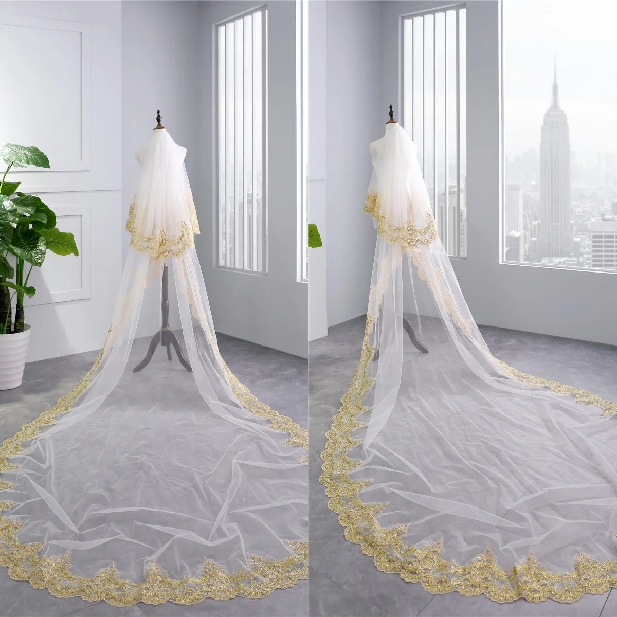 Vintage Bridal Veils Tulle With Comb Bride Wedding 3m Appliques Sequins Two Layer Decoration Long Veil Hair Accessories
Vintage Bridal Veils Tulle With Comb Bride Wedding 3m Appliques Sequins Two Layer Decoration Long Veil Hair Accessories