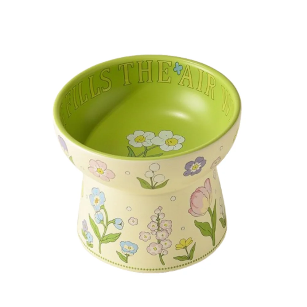 Stylish Green Ceramic Cat Bowl Non-Slip Rabbit Flower Cat Canned Food Bowl High Foot Diagonal Water Bowl Pet Supplies
Stylish Green Ceramic Cat Bowl Non-Slip Rabbit Flower Cat Canned Food Bowl High Foot Diagonal Water Bowl Pet Supplies
