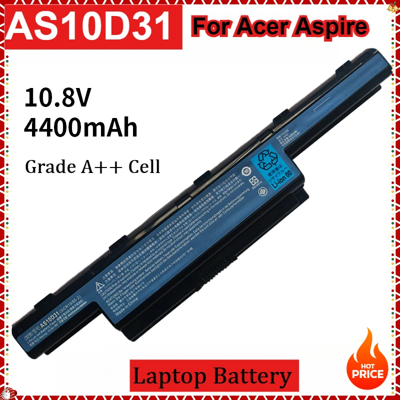 Laptop Battery 6Cells 56Wh 10.8V 5200mAh for Acer AS10D31 AS10D51 AS10D71 AS10D81 for Aspire 4741 5552G 5742 5733 5750 5741G
Laptop Battery 6Cells 56Wh 10.8V 5200mAh for Acer AS10D31 AS10D51 AS10D71 AS10D81 for Aspire 4741 5552G 5742 5733 5750 5741G