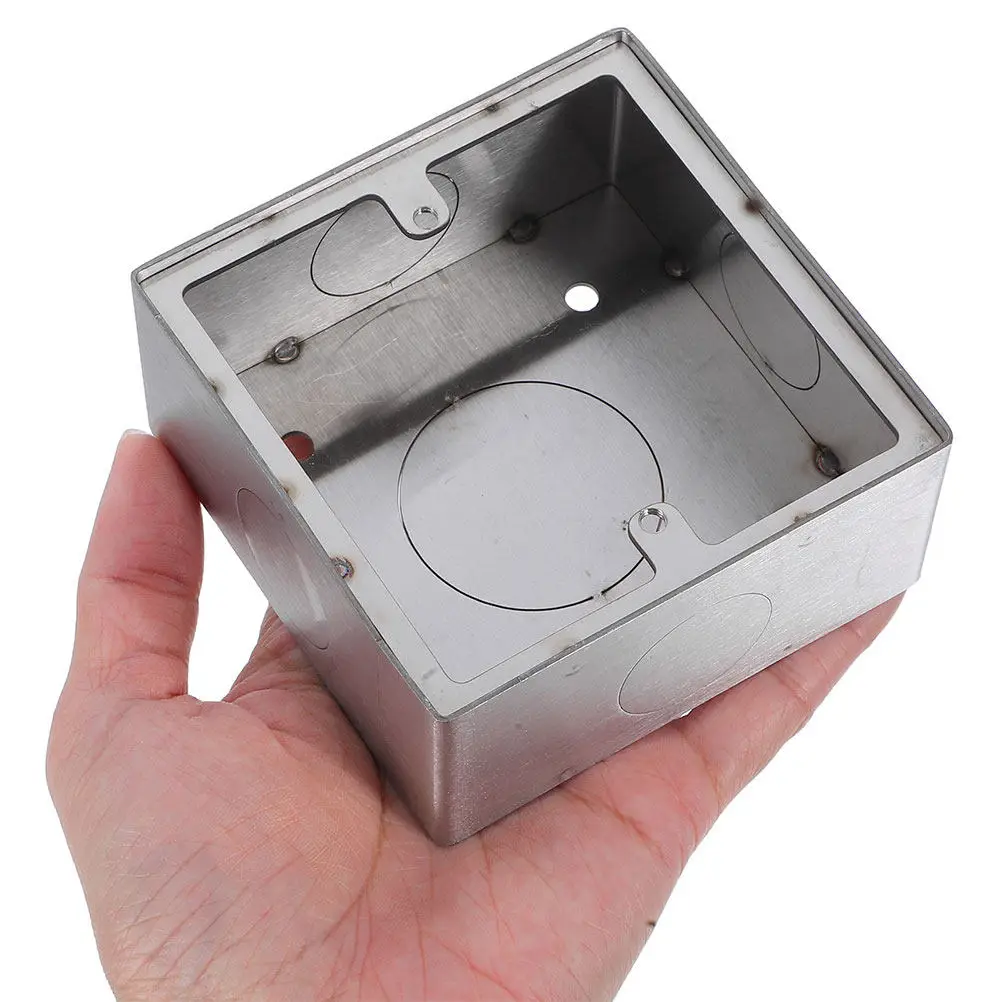 2Pcs 86 Standard Stainless Steel Surface Mount Fireproof Socket Box Wall Electrical Junction Box Easy Installation Elegant
2Pcs 86 Standard Stainless Steel Surface Mount Fireproof Socket Box Wall Electrical Junction Box Easy Installation Elegant
