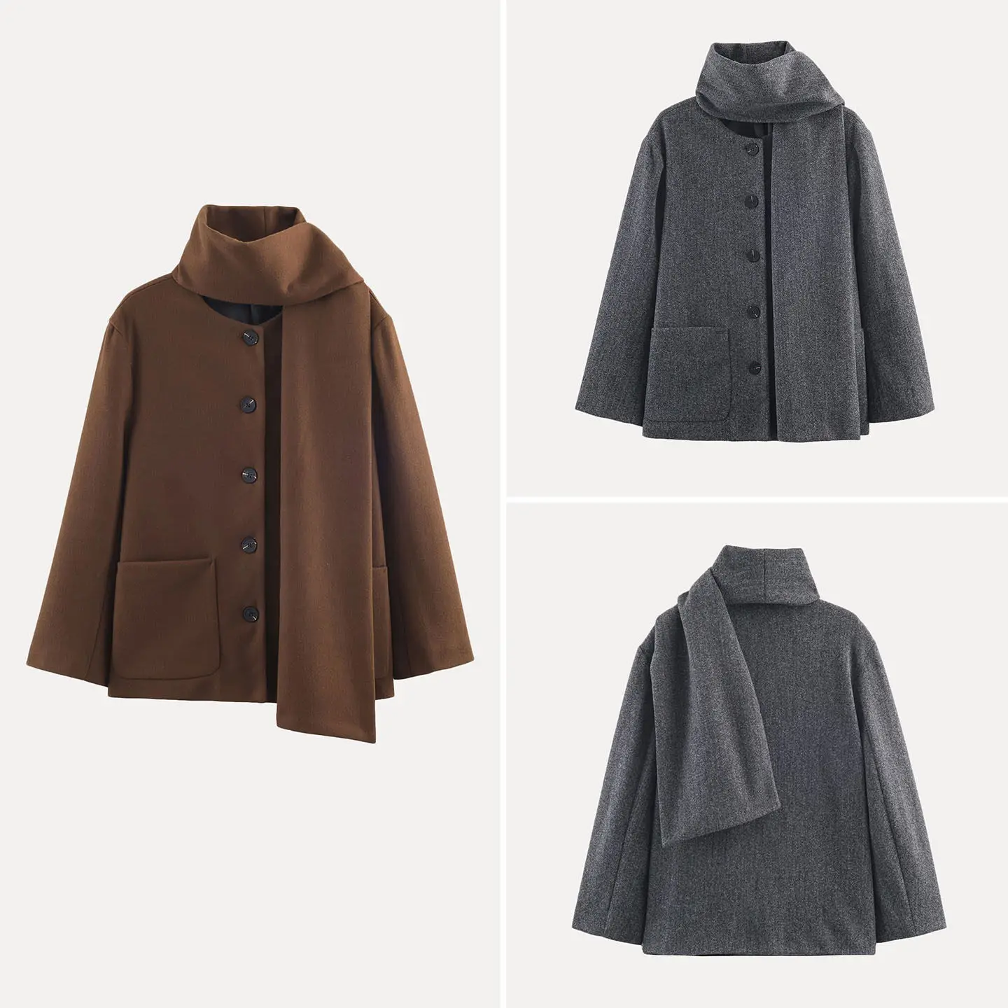 Ele Personali Women's Coat Scarf Collar Commuter Versatile 2025 Winter New Sle Loose Fit Long Sve Pure Color
Ele Personali Women's Coat Scarf Collar Commuter Versatile 2025 Winter New Sle Loose Fit Long Sve Pure Color