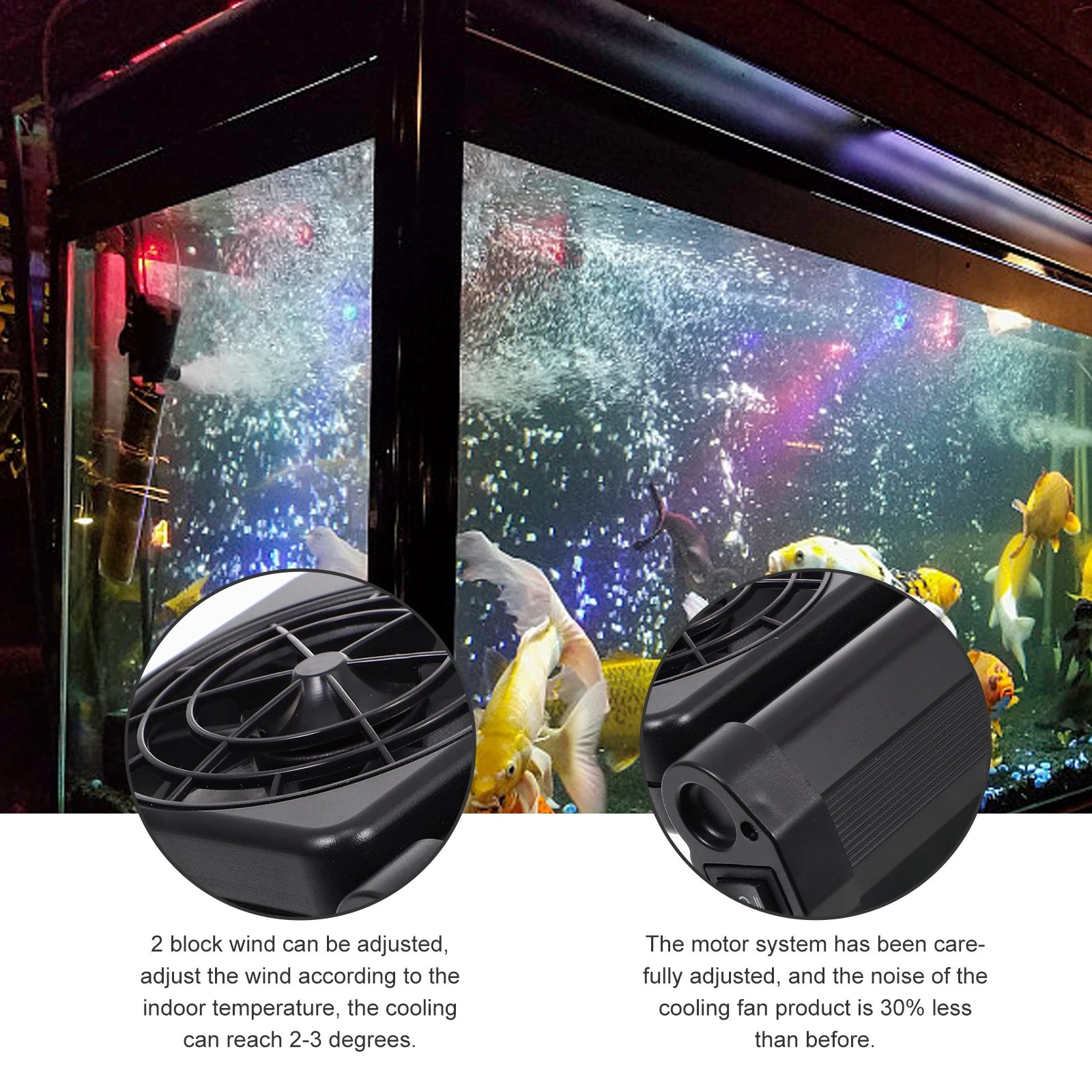 Fish Tank Accessories Cooling Fan Cooler Adjustable Supplies Water Chiller Black Aquarium Fans Supply
Fish Tank Accessories Cooling Fan Cooler Adjustable Supplies Water Chiller Black Aquarium Fans Supply