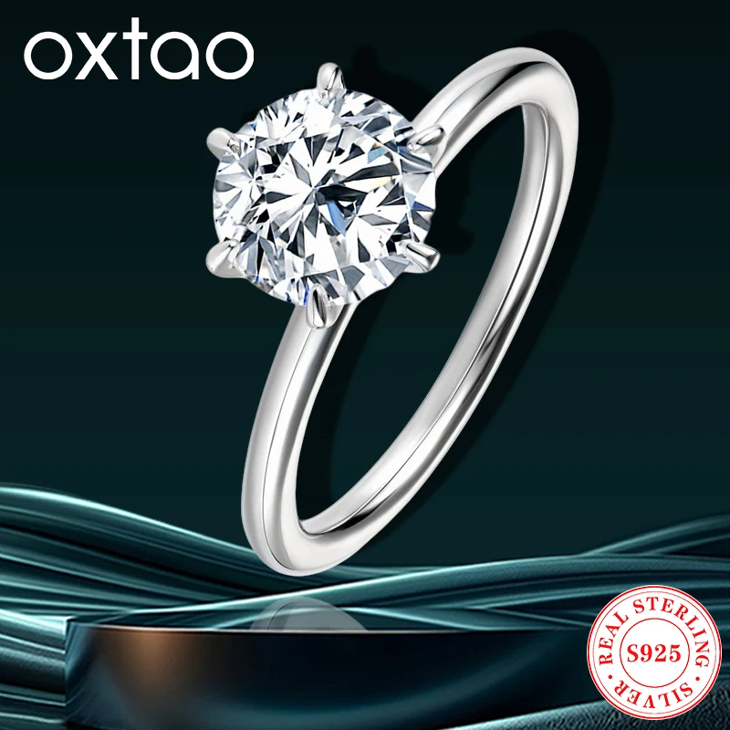 OXTAO Certified Moissanite Solitaire Ring 0.5ct/1ct/2ct D VVS1 Engagement Wedding Finger Rings for Women Men 925 Sliver Jewelry
OXTAO Certified Moissanite Solitaire Ring 0.5ct/1ct/2ct D VVS1 Engagement Wedding Finger Rings for Women Men 925 Sliver Jewelry