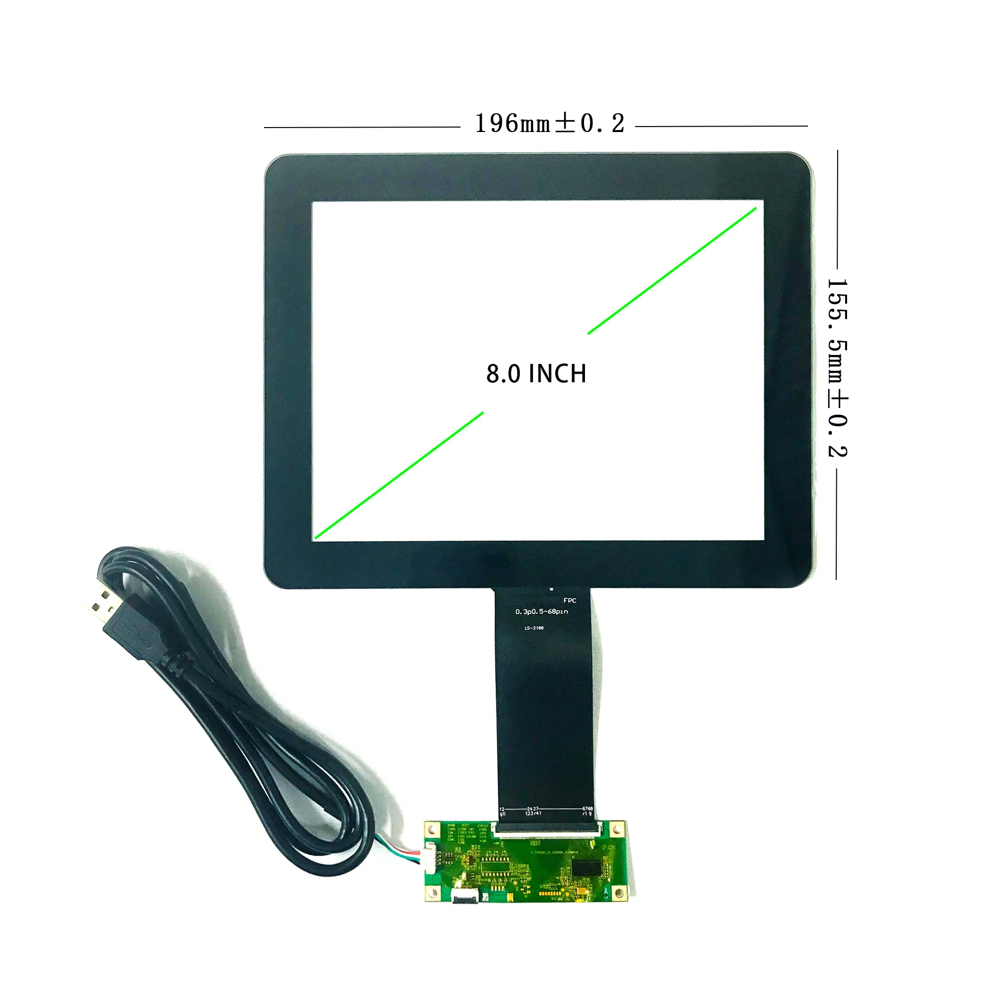 8 Inch 4:3 USB Ilitek Glass Capacitive Touch Screen Panel for Industrial control and medical industry
8 Inch 4:3 USB Ilitek Glass Capacitive Touch Screen Panel for Industrial control and medical industry