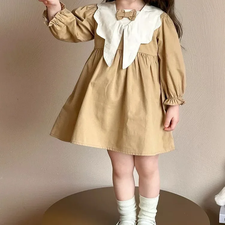Весенне-осенняя одежда для девочек, платье для маленьких детей, корейское издание, модное платье принцессы с бантом, модное платье
Весенне-осенняя одежда для девочек, платье для маленьких детей, корейское издание, модное платье принцессы с бантом, модное платье