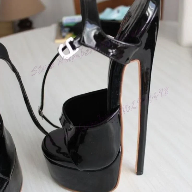 Black Platform Extreme High Heels Sandals Ankle Strap Open Toe Shoes for Women Patent Leather Shoes 2025 Zapatos Para Mujere
Black Platform Extreme High Heels Sandals Ankle Strap Open Toe Shoes for Women Patent Leather Shoes 2025 Zapatos Para Mujere