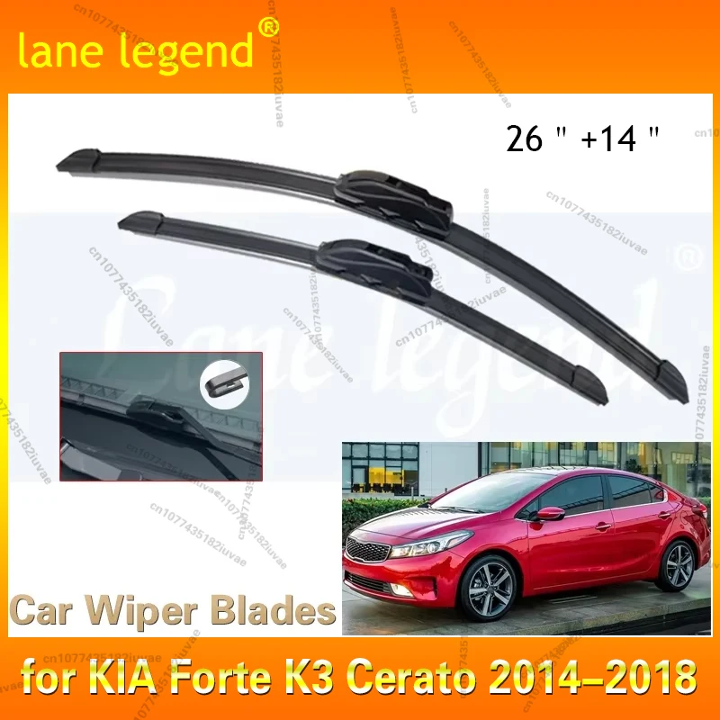 Car Wiper for KIA Forte K3 Cerato 2014-2018 26" + 14" Front Wiper Blades Brushes Cutter Accessories 2015 2016 2017 2018
Car Wiper for KIA Forte K3 Cerato 2014-2018 26" + 14" Front Wiper Blades Brushes Cutter Accessories 2015 2016 2017 2018