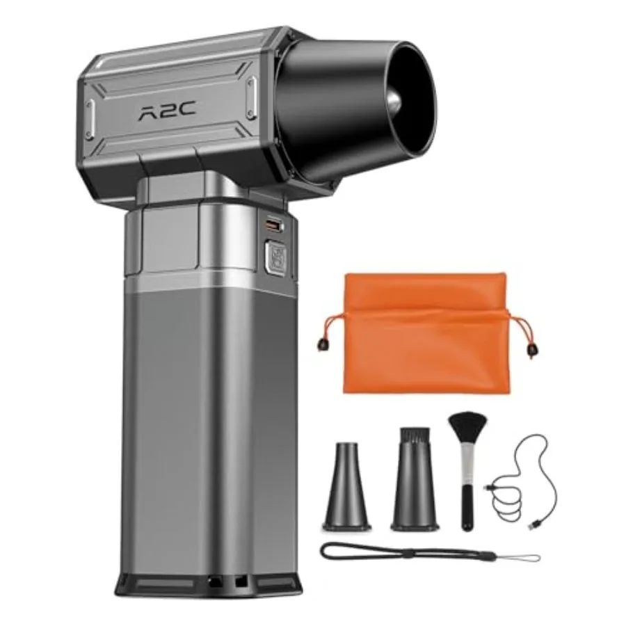 A2C Cordless Mini Air Blower - Upgraded 40mm Motor 450g Powerful Airflow Compressed Electric Air Duster Rechargeable and 4-Gear
A2C Cordless Mini Air Blower - Upgraded 40mm Motor 450g Powerful Airflow Compressed Electric Air Duster Rechargeable and 4-Gear