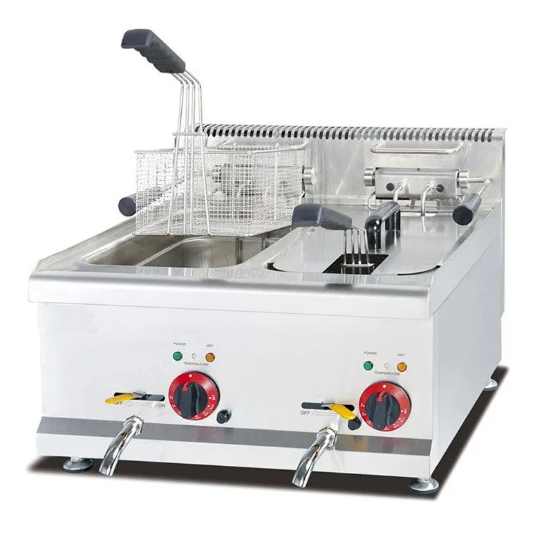Commercial electric fryer Fryer Chicken and French fries pan Thickened large-capacity double-cylinder electric fryer
Commercial electric fryer Fryer Chicken and French fries pan Thickened large-capacity double-cylinder electric fryer