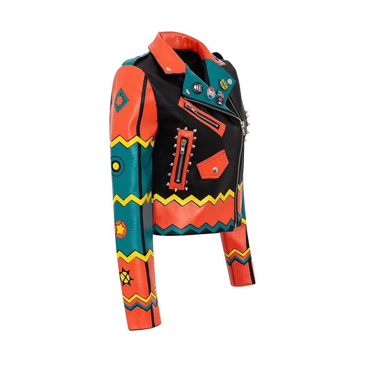Punk Jacket Long Rivet Rock Jacket PU Material Women's Motorcycle Jacket Wear Resistant Colorful Woman's Biker Coat S-XXXL
Punk Jacket Long Rivet Rock Jacket PU Material Women's Motorcycle Jacket Wear Resistant Colorful Woman's Biker Coat S-XXXL