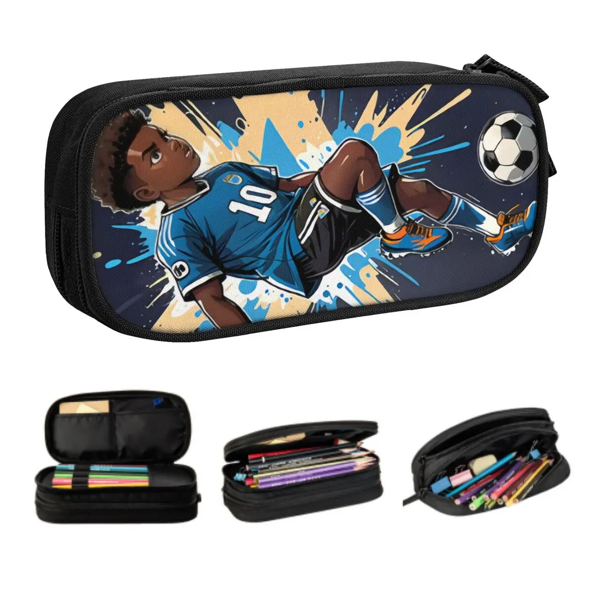 Custom Afro Black Boy With Crown Cute Pencil Cases Large Capacity Black King Doctor Astronaut Pilot Pencil Box Student School
Custom Afro Black Boy With Crown Cute Pencil Cases Large Capacity Black King Doctor Astronaut Pilot Pencil Box Student School