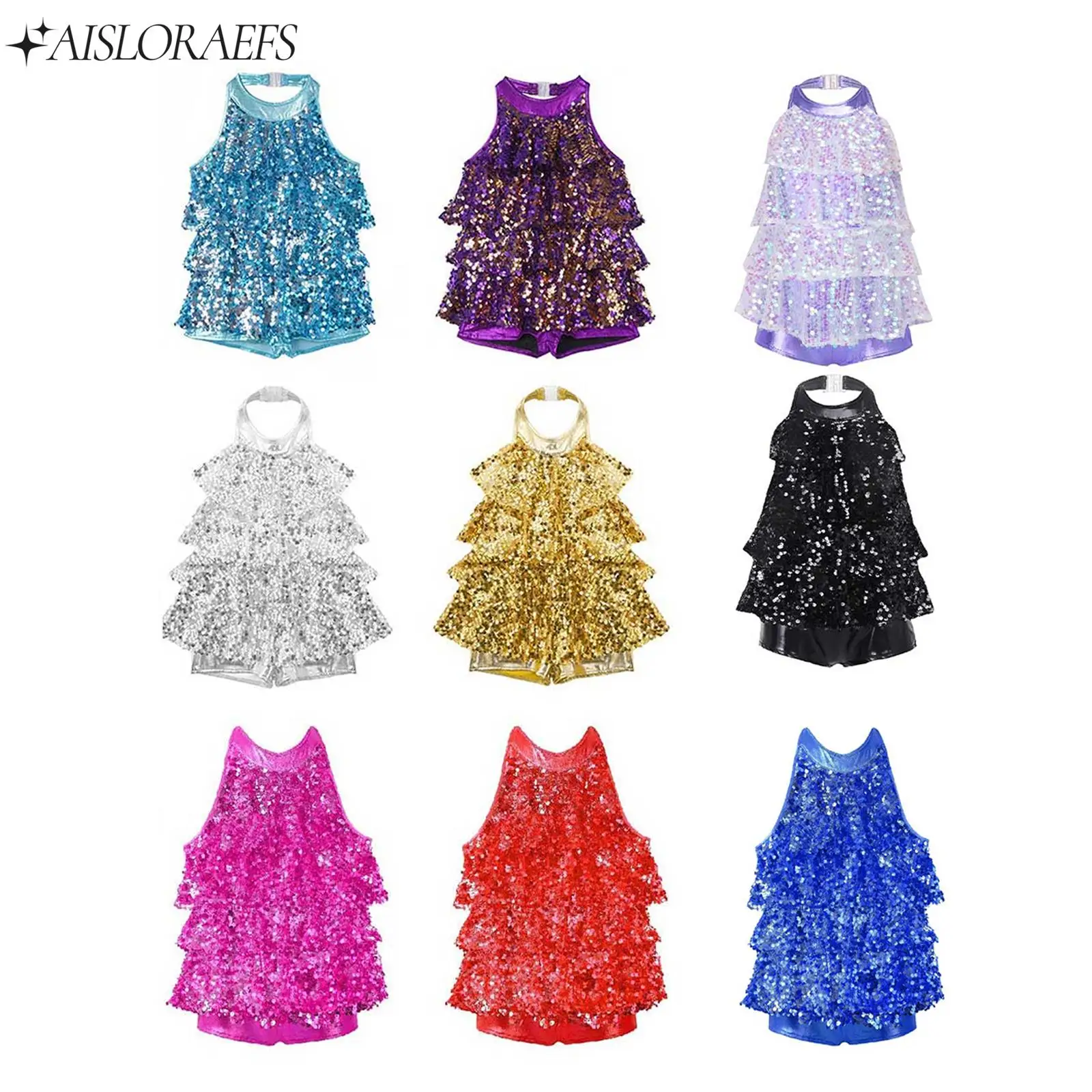 Girls Halter Shiny Sequins Modern Jazz Latin Ballet Costume Dancewear Stage Performance Clothes Dancewear Childs Party Costumes
Girls Halter Shiny Sequins Modern Jazz Latin Ballet Costume Dancewear Stage Performance Clothes Dancewear Childs Party Costumes