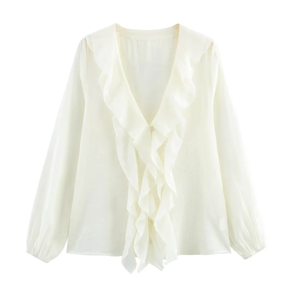 UNIZERA women's versatile layered decoration fluffy long sleeved V-neck temperament spring new shirt
UNIZERA women's versatile layered decoration fluffy long sleeved V-neck temperament spring new shirt