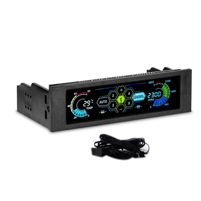 50W Multi-Function PC CPU 5 Channel Fans Controller for Touch Screen LCD Fan Temp Speed Adjuster Front Panel 5.25" Bay
50W Multi-Function PC CPU 5 Channel Fans Controller for Touch Screen LCD Fan Temp Speed Adjuster Front Panel 5.25" Bay
