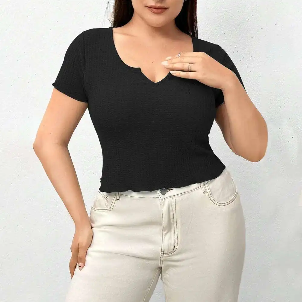 Plus 2025 Size Women's Waffle Breathable Slim Fit Temperament Solid Color T-shirt Top Elegantes Casual Y2k Shirts Blouses Woman
Plus 2025 Size Women's Waffle Breathable Slim Fit Temperament Solid Color T-shirt Top Elegantes Casual Y2k Shirts Blouses Woman