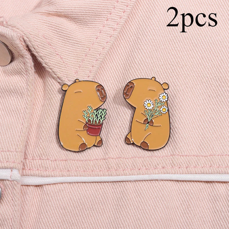 Cute Capybara Enamel Pins Cartoon Hippopotamus Hippo Animal Hard Brooches Lapel Badge Wholesale Jewelry Gifts for Kids Friends
Cute Capybara Enamel Pins Cartoon Hippopotamus Hippo Animal Hard Brooches Lapel Badge Wholesale Jewelry Gifts for Kids Friends